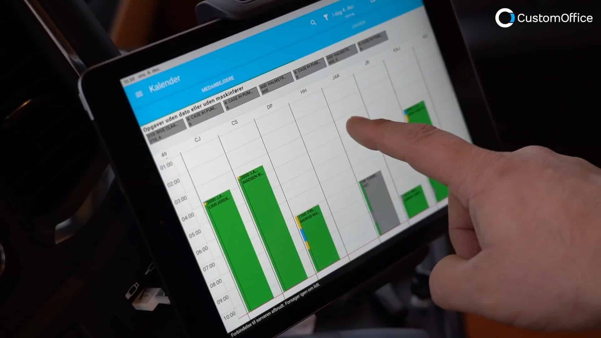 timeregistreringssystem på ipad