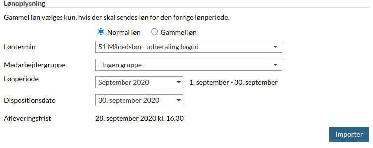 IMPORT AF LØNTIMER TIL DATALØN