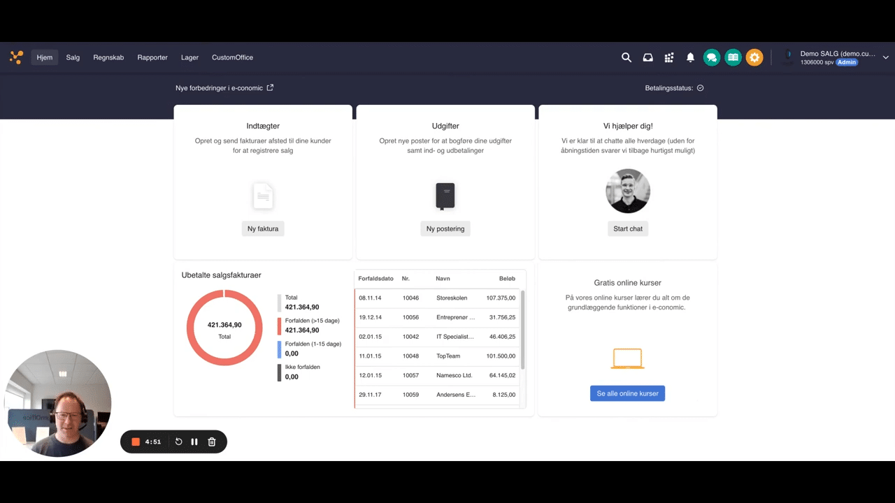 Effektiv tidsregistrering og økonomistyring med CustomOffice og e-conomic