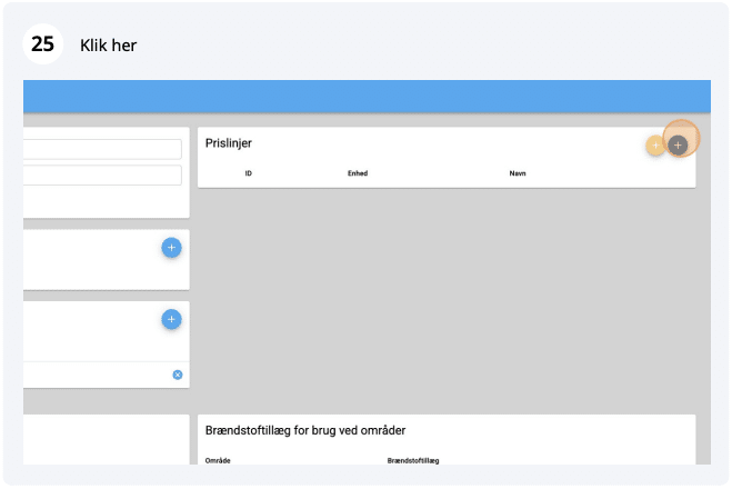 Tryk på + ud for prislinjer