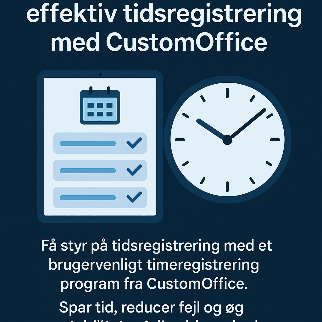 Timeregistrering program – effektiv tidsregistrering med CustomOffice