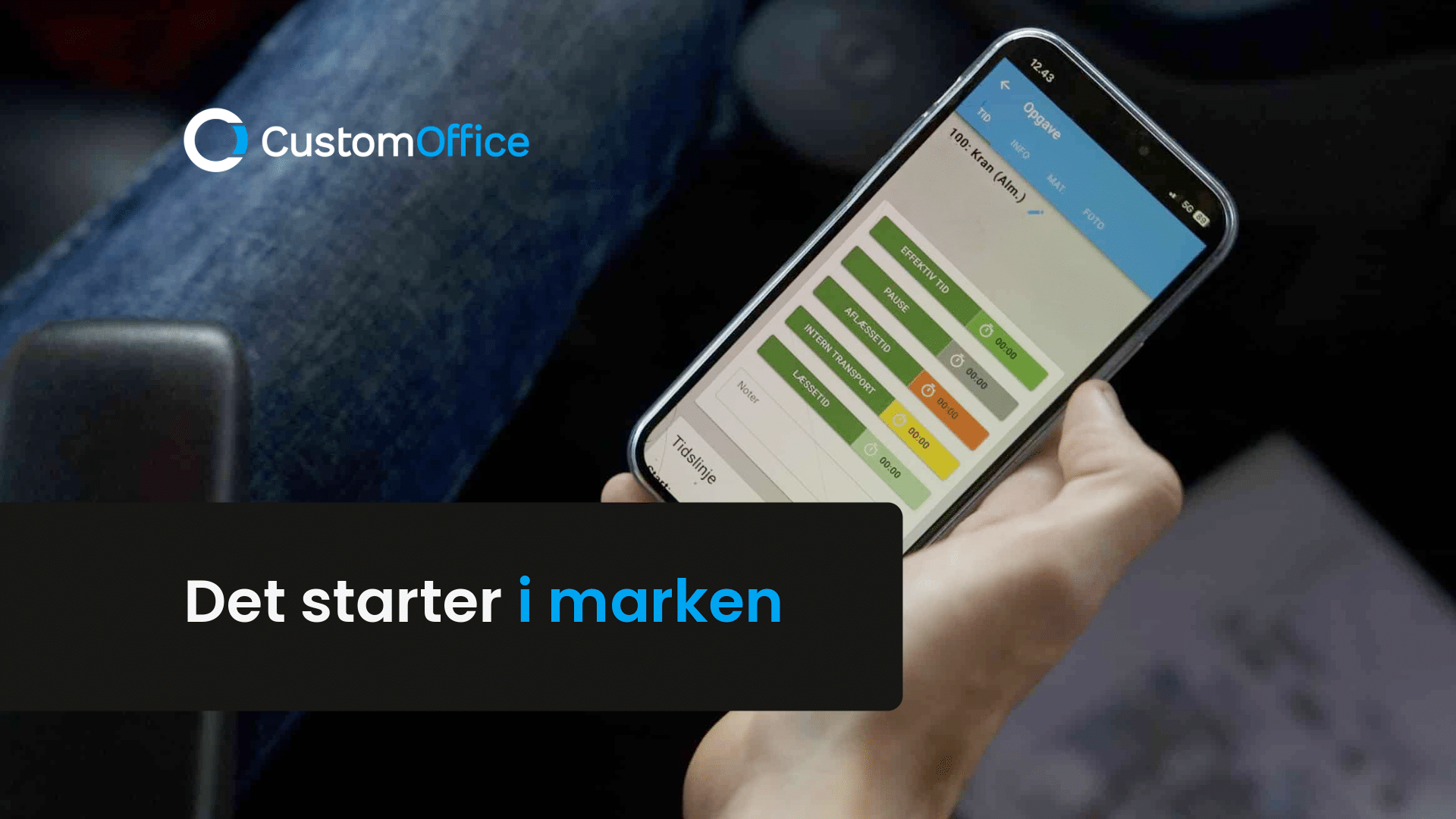 Chauffør registrere tid i marken med CustomOffice